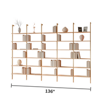 MODTRIM FIVE-UNIT Modular Bookcase with Wood Shelves + Cabinets