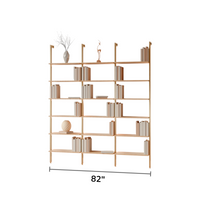 MODTRIM THREE-UNIT Modular Bookcase with Glass Shelves