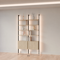 MODTRIM TWO-SECTION CURIO SET. 56"