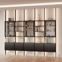 MODTRIM FIVE-SECTION Curio & Bookcase Set. 128-137"