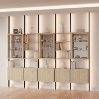MODTRIM FIVE-SECTION Curio & Bookcase Set. 128-137"