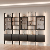 MODTRIM FIVE-SECTION Curio & Bookcase Set. 128-137"