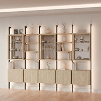 MODTRIM FIVE-SECTION Curio & Bookcase Set. 128-137"