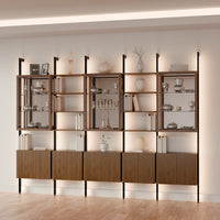 MODTRIM FIVE-SECTION Curio & Bookcase Set. 128-137"