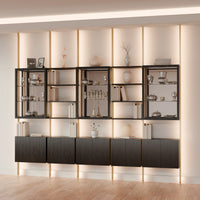 MODTRIM FIVE-SECTION Curio & Bookcase Set. 128-137"