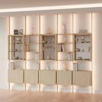 MODTRIM FIVE-SECTION Curio & Bookcase Set. 128-137"