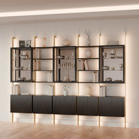 MODTRIM FIVE-SECTION Curio & Bookcase Set. 128-137"