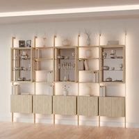 MODTRIM FIVE-SECTION Curio & Bookcase Set. 128-137"
