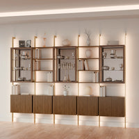 MODTRIM FIVE-SECTION Curio & Bookcase Set. 128-137"