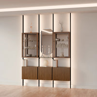 MODTRIM THREE-SECTION Curio & Glass Display Shelf Set. 79-83″