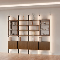 MODTRIM FOUR-SECTION Curio & Bookcase Set. 101-110"