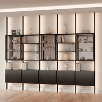 MODTRIM FIVE-SECTION Curio & Bookcase Set. 128-137"