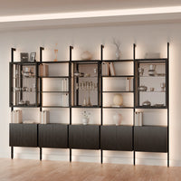 MODTRIM FIVE-SECTION Curio & Bookcase Set. 128-137"