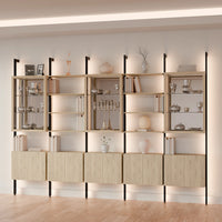 MODTRIM FIVE-SECTION Curio & Bookcase Set. 128-137"