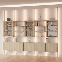 MODTRIM FIVE-SECTION Curio & Bookcase Set. 128-137"