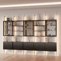 MODTRIM FIVE-SECTION Curio & Bookcase Set. 128-137"