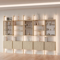 MODTRIM FIVE-SECTION Curio & Bookcase Set. 128-137"
