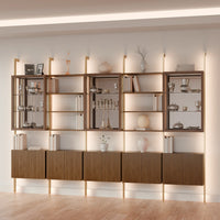 MODTRIM FIVE-SECTION Curio & Bookcase Set. 128-137"
