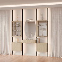 MODTRIM CURIO SET WITH FLOATING BUFFET & 2 CABINETS. 93"