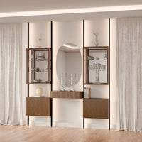 MODTRIM CURIO SET WITH FLOATING BUFFET & 2 CABINETS. 93"