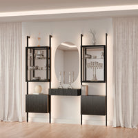 MODTRIM CURIO SET WITH FLOATING BUFFET & 2 CABINETS. 93"