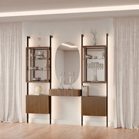 MODTRIM CURIO SET WITH FLOATING BUFFET & 2 CABINETS. 93"