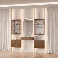 MODTRIM CURIO SET WITH FLOATING BUFFET & 2 CABINETS. 93"