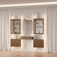 MODTRIM CURIO SET WITH FLOATING BUFFET & 2 CABINETS. 93"