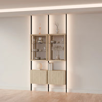 MODTRIM TWO-SECTION CURIO SET. 56"