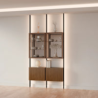 MODTRIM TWO-SECTION CURIO SET. 56"