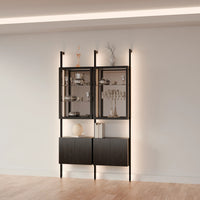 MODTRIM TWO-SECTION CURIO SET. 56"