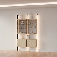 MODTRIM TWO-SECTION CURIO SET. 56"