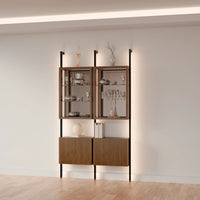 MODTRIM TWO-SECTION CURIO SET. 56"