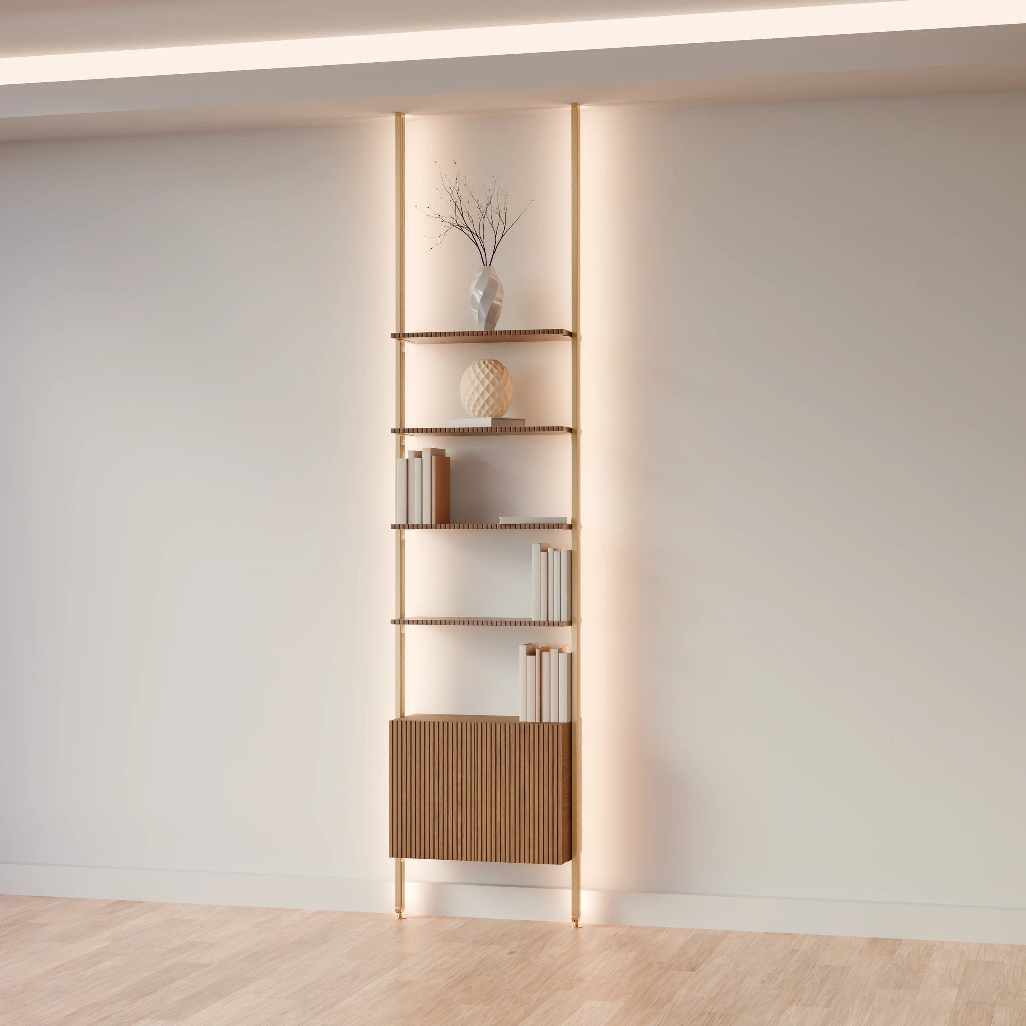 Walnut & gold