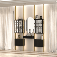 MODTRIM CHINA CLOSET SET WITH FLOATING BUFFET & 2 DRAWERS