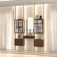 MODTRIM CHINA CLOSET SET WITH FLOATING BUFFET & 2 DRAWERS