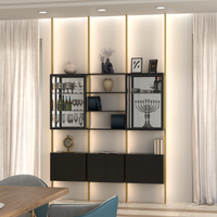 MODTRIM CHINA CLOSET AND BOOKCASE SET WITH CABINETS & DRAWERS